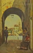 Henry Woods RA (British 1846-1921): Venice through an Archway, oil on canvas signed 38cm x 25cm
