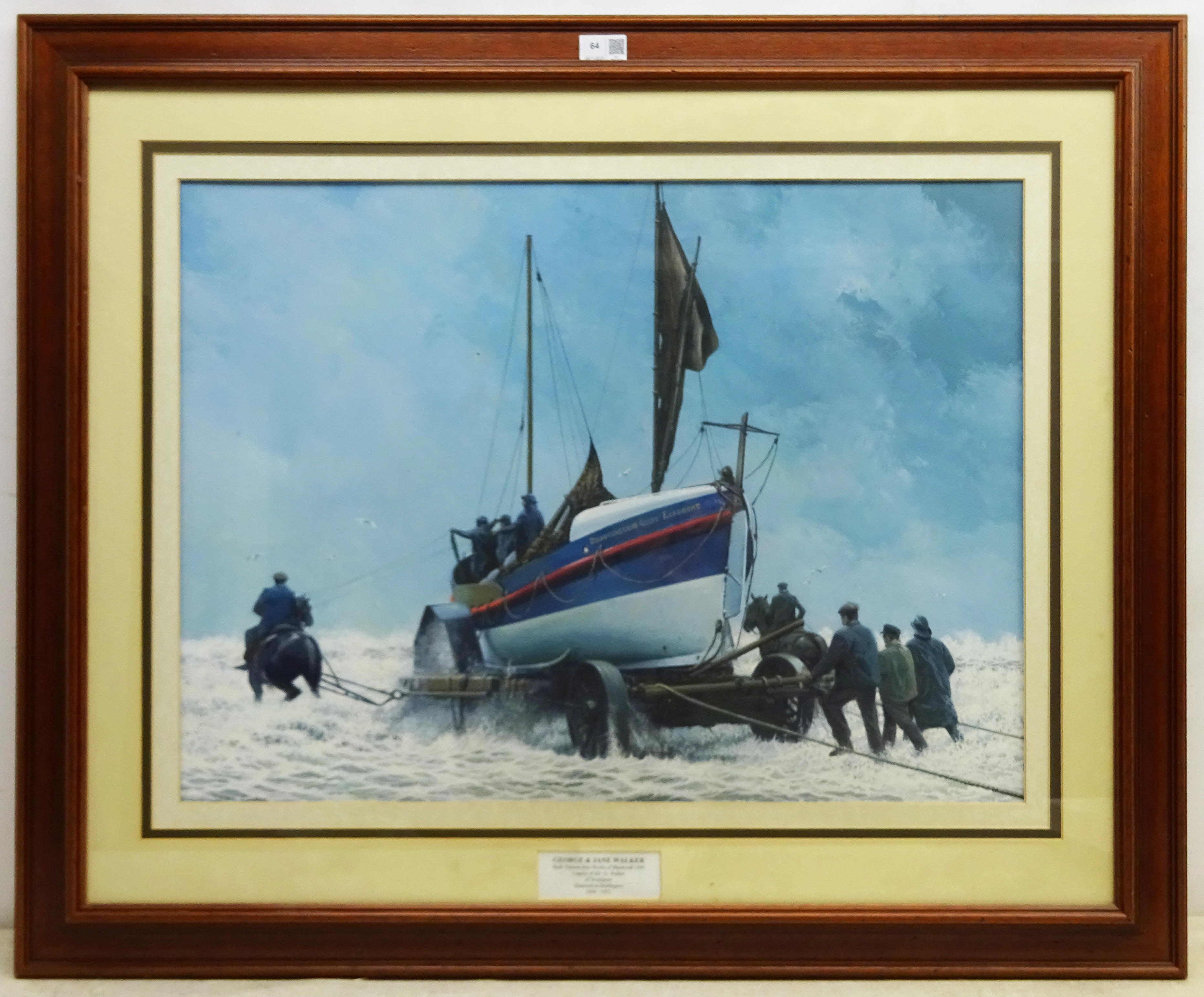 John Cooper (British 1942-): Lifeboat Portrait - Bridlington Quay Lifeboat the 'George & Jane Walke - Image 2 of 2