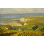 Richard Gay Somerset (British 1848-1928): Chalk Cliffs, oil on canvas