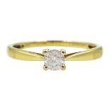 18ct gold single stone round brilliant cut diamond ring, hallmarked, diamond 0.25 carat