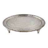 George III Scottish silver waiter/teapot stand by McHattie & Fenwick, Edinburgh 1804, approx 13.8oz