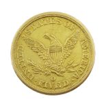 American 1844 gold five dollar coin, New Orleans mint mark