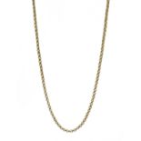 9ct gold cable link chain necklace hallmarked, approx 5.6gm