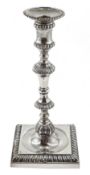 George III silver taperstick, with removable sconce, makers mark 'I.C' London 1772, approx 7oz, heig