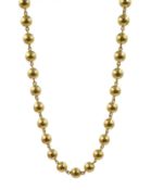 18ct gold ball link chain necklace, approx 16.6gm