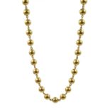 18ct gold ball link chain necklace, approx 16.6gm