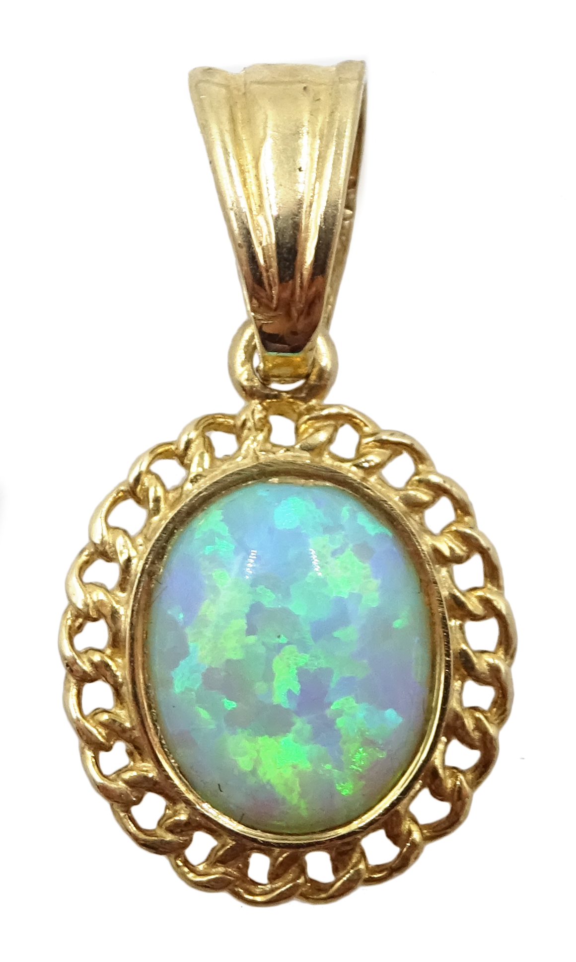 9ct gold opal pendant, hallmarked - Image 3 of 4