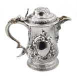 George III silver jug by William & Robert Peaston, London 1763 remodelled by Thomas Ellis Seagars, t