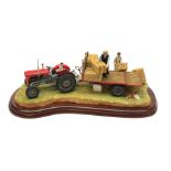 A Border Fine Arts figure group, Loading Up, model no A3448 by Ray Ayres, on wooden base, figure L32