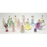 A collection of Coalport figurines, comprising The Flower Ladies Collection Dearest Iris, The Willis