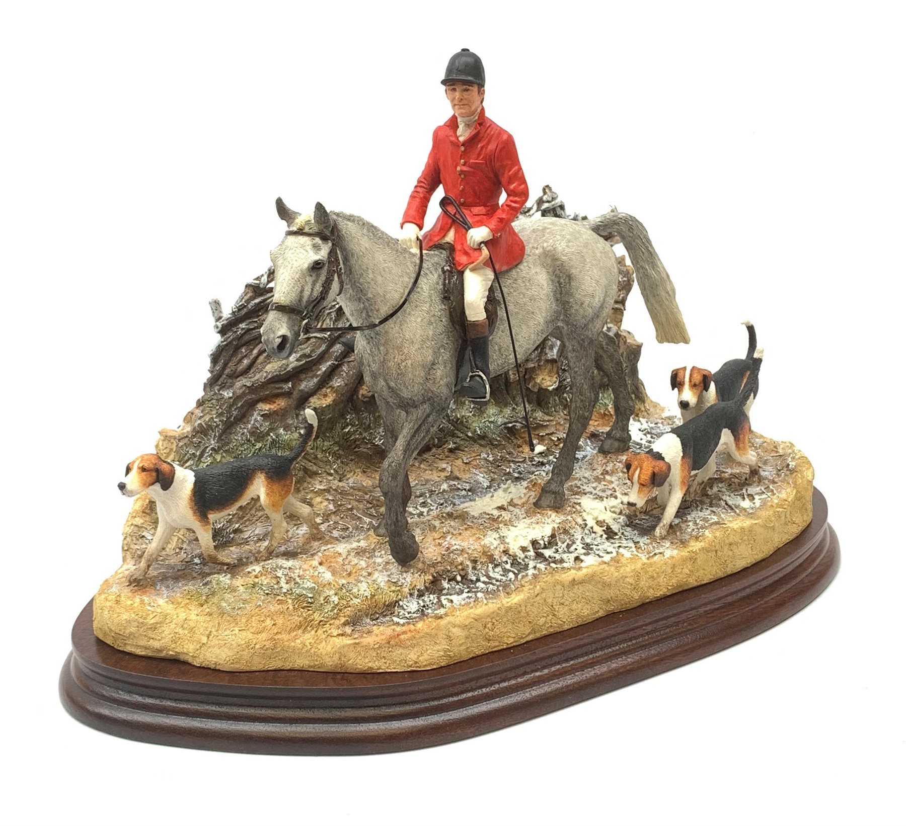 A limited edition Border Fine Arts figure group, Boxing Day Meet, Grey, model no B0876A by Anne Wall