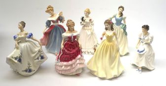 A group of seven Royal Doultan figurines, comprising of Take Me Home HN3662, Amy HN3316, Jean HN3757