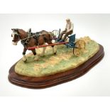 A limited edition Border Fine Arts figure group, Rowing Up, model no B0598 by Ray Ayres, 382/950, on