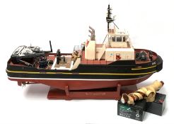 24-Volt radio controlled model of the American tug boat 'Jo-Jo' with full range of deck fittings, tw