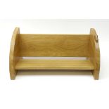 'Mouseman' oak book trough by Robert Thompson of Kilburn, carved mouse signature, W46cm