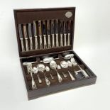 Cooper Ludlam, canteen of silver-plated cutlery for six covers, cased