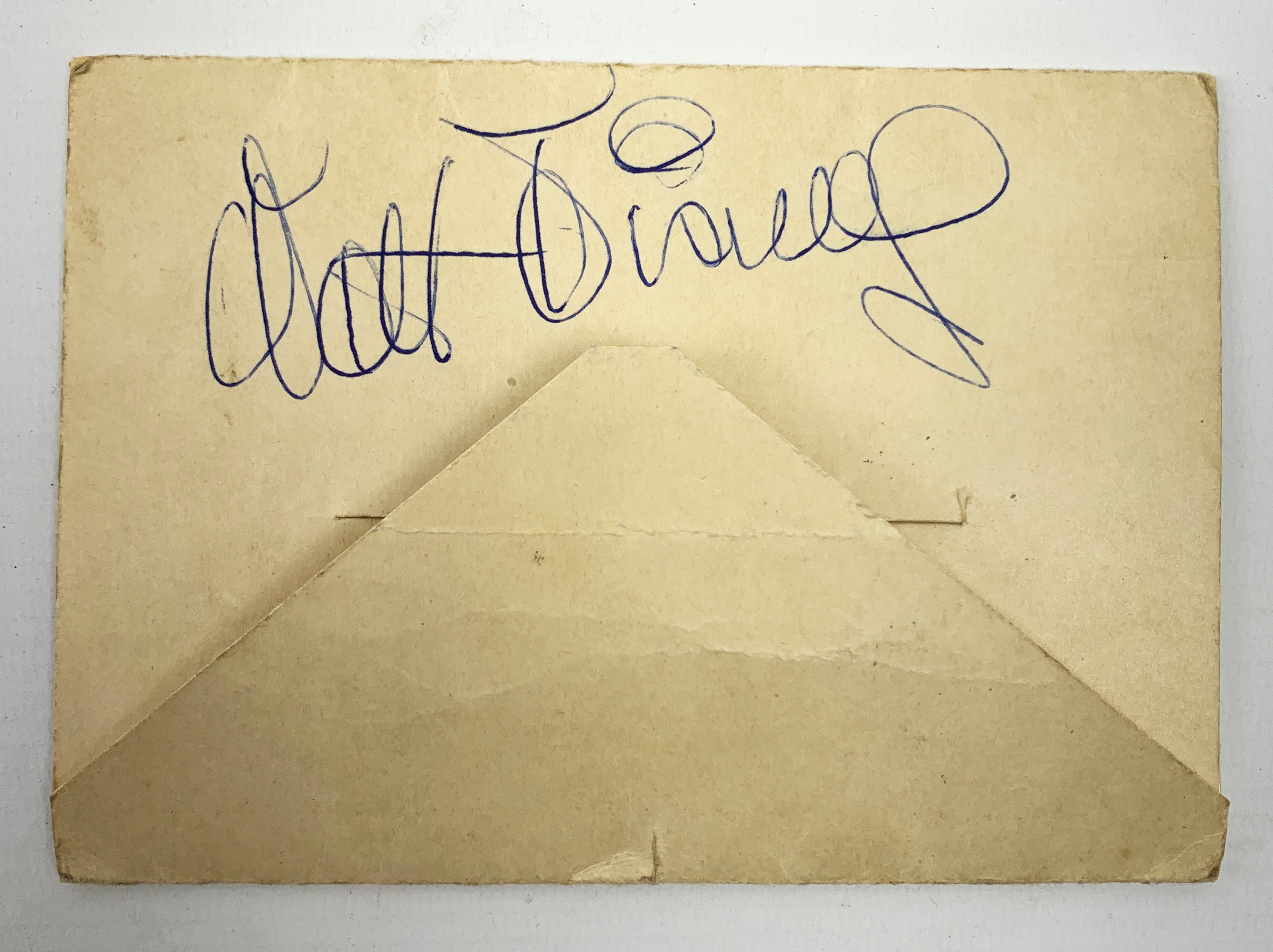 Walt Disney (1901-1966), American Animator, Academy Award Winner, signed letter card in blue ink, th