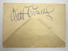 Walt Disney (1901-1966), American Animator, Academy Award Winner, signed letter card in blue ink, th