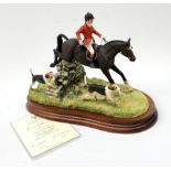 A limited edition Border Fine Arts figure group, A Day With The Hounds, model no B0789 by Anne Wall,