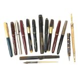 A selection of assorted Vintage and later pens, to include a Conway Stewart 759, with 14ct gold nib,