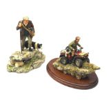 Two Border Fine Arts figure groups, comprising of Easy Riders 153 on wooden base with certificate an