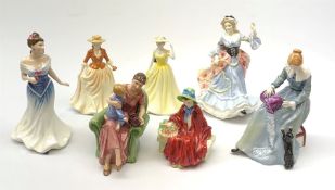 A group of seven Royal Doulton figurines, comprising Linda HN2106, When I was Young Hn3457, Ladies o