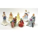 A group of seven Royal Doulton figurines, comprising Linda HN2106, When I was Young Hn3457, Ladies o