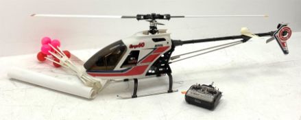 JR PROPO Ergo60 nitro model helicopter with accessories in wooden case