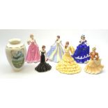 A group of six Coalport figurines comprising of Forever Yours, Afternoon Stroll with certificate, Su