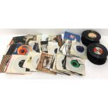 Over two hundred 45rpm records from the 1960s/70s/80s, approximately one hundred without sleeves, in
