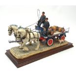 A limited edition Border Fine Arts figure group, 'The Gentle Giants' (Tetley's Dray), model no PJ01