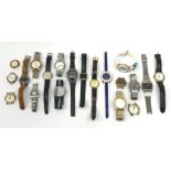 Collection of wristwatches including Omega automatic Seamaster De Ville stainless steel, Seiko 7009-