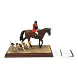 A limited edition Border Fine Arts figure group, Hounds Away, model no B1070 by Anne Wall, 26/950, o