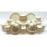 Paragon Belinda dinner service comprising of sixteen plates, twenty two side plates, sixteen tea pla