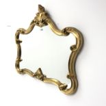 Rococo style wall mirror, W82cm, H72cm