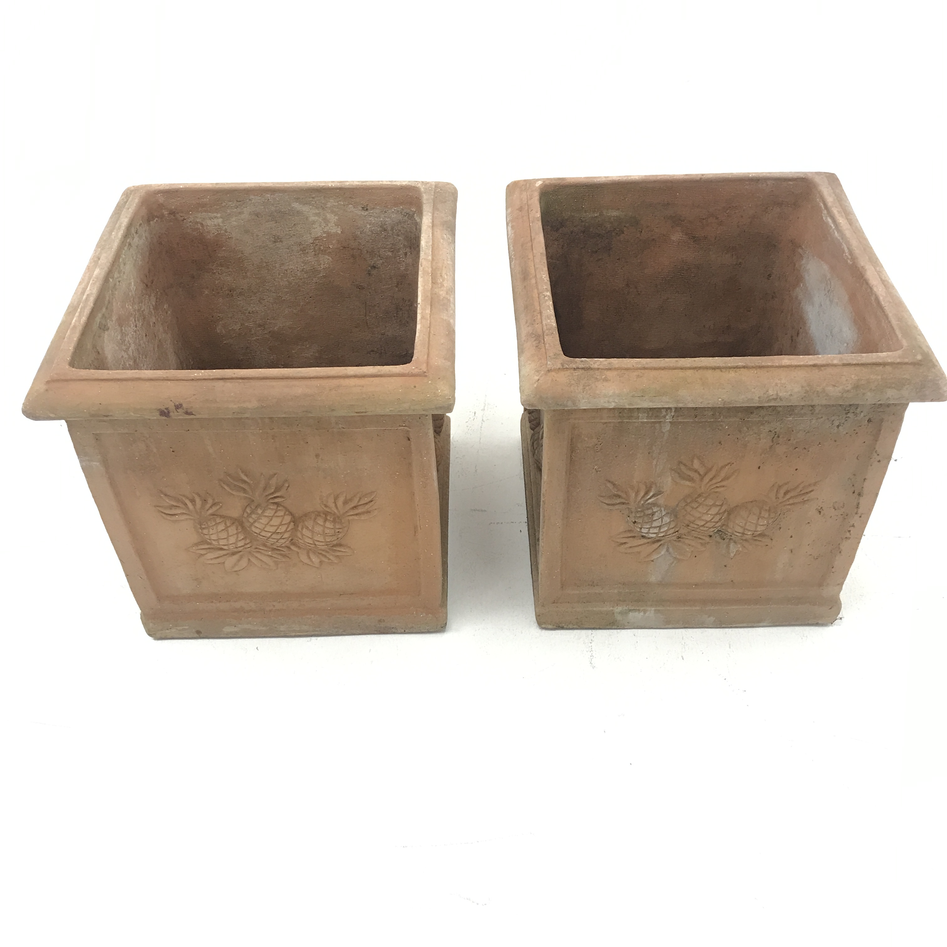 Pair square terracotta planters, W53cm, H53cm, D53cm - Image 6 of 8