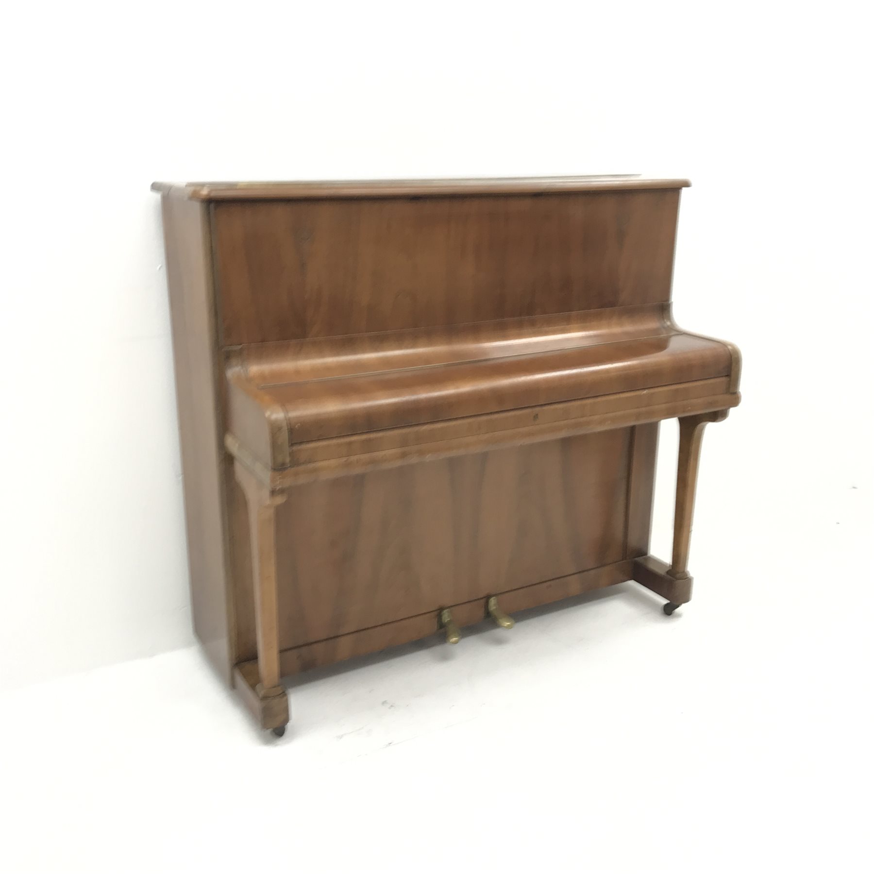 Godfrey walnut cased overstrung upright piano, W124cm, H113cm - Image 2 of 10