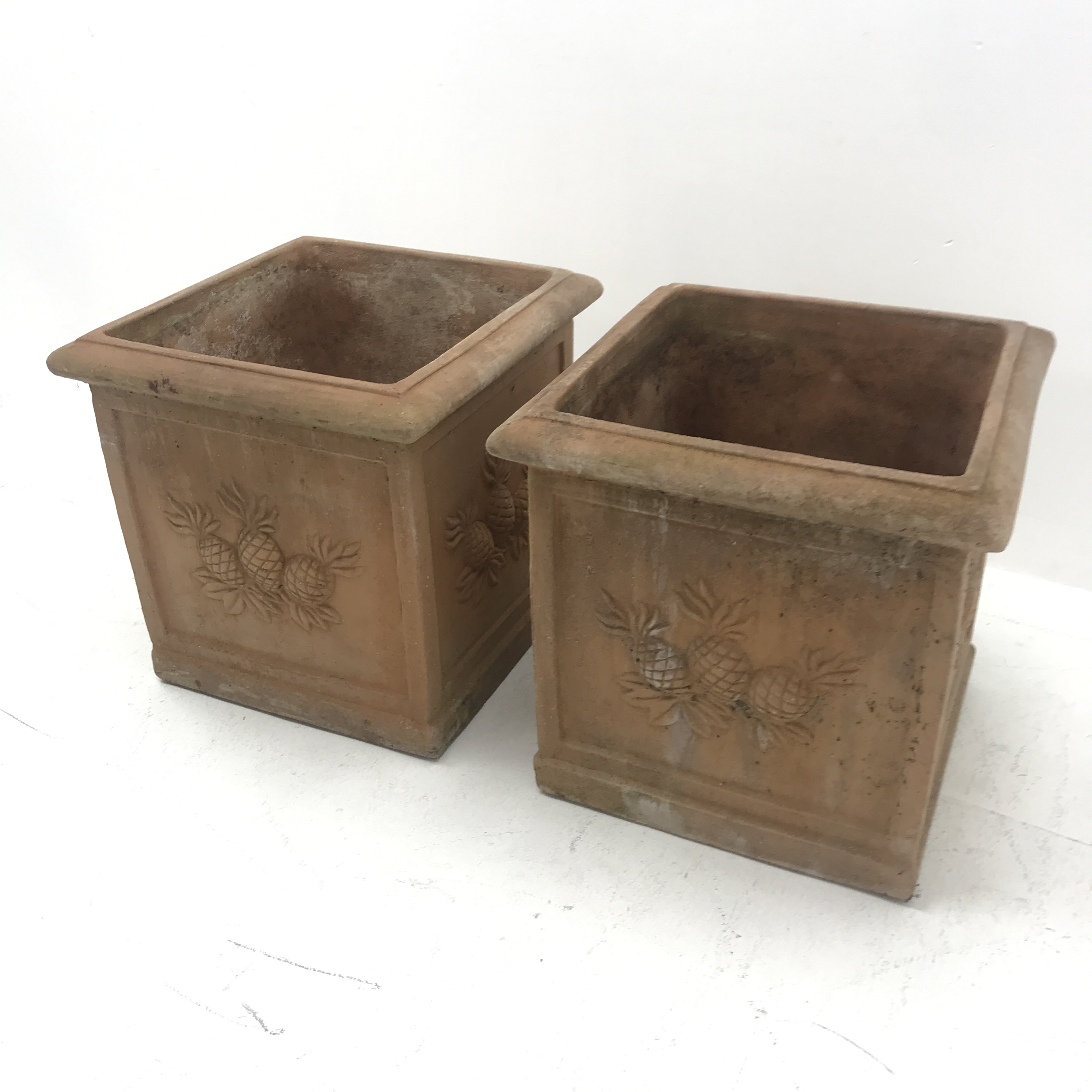Pair square terracotta planters, W53cm, H53cm, D53cm - Image 7 of 8