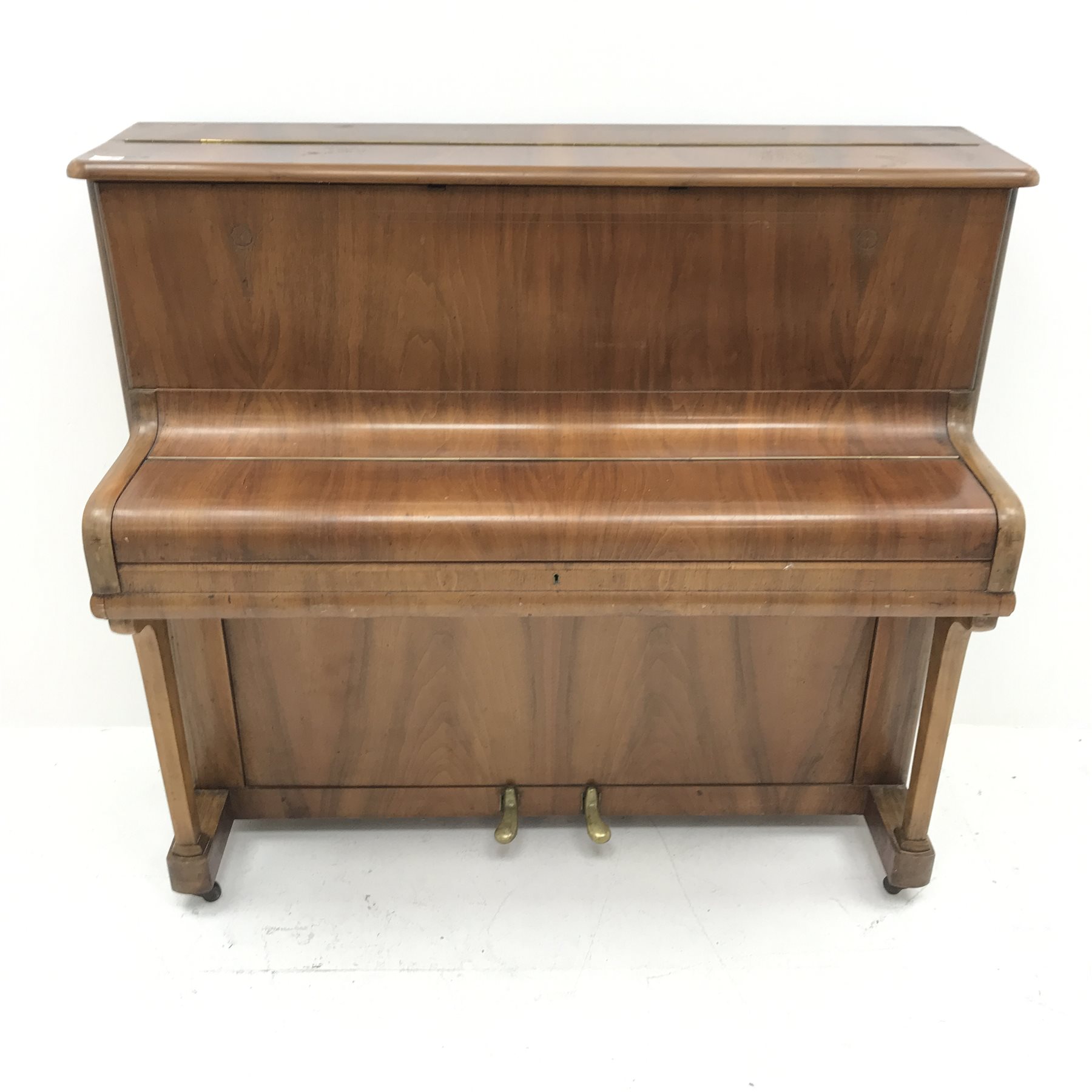 Godfrey walnut cased overstrung upright piano, W124cm, H113cm - Image 3 of 10