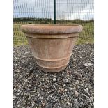 Large circular terracotta planter, tapering form, D71cm, H57cm