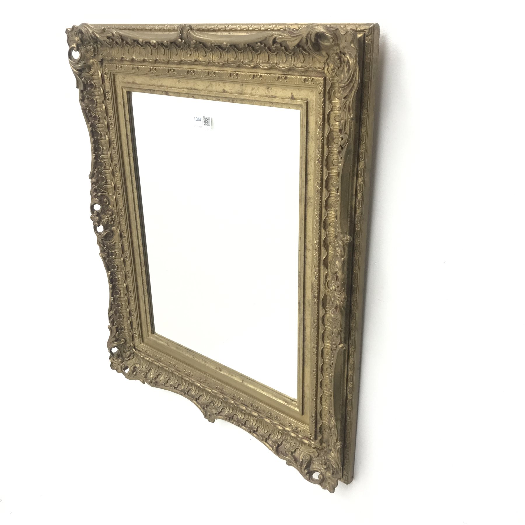 Swept gilt framed bevel edge mirror, W54cm, H65cm - Image 3 of 6