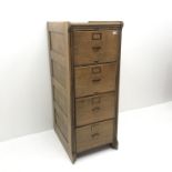 'Lyle' vintage oak filing chest, four drawers, W52cm, H135cm, D70cm