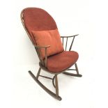 Ercol Golden Dawn elm chairmakers rocking chair, W60cm