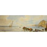 Thomas Sidney (19th/20th century): 'Lantern Hill Ilfracombe', watercolour signed and titled 24cm x 6