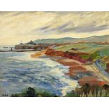 Joan M Pook (British 1927-2011): 'Whitby' from Lythe Bank, oil on board signed, title label verso 34