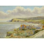 Ralph W Clarke (British 20th century): 'Robin Hood's Bay', watercolour signed and dated 1963, titled