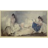 William Russell Flint (British 1880-1941): 'Interlude', colour print signed in pencil pub. Frost and