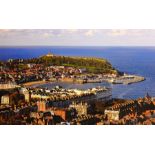 Scarborough from Oliver's Mount, photographic print on canvas 66cm x 117cm (unframed)