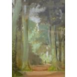 Christopher John Assheton-Stones (British 1947-1999): A Woodland Walk, pastel unsigned 46cm x 32cm