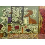 After John Ward Lockwood (American 1894-1963): Abstract Interior, colour print 56cm x 75cm